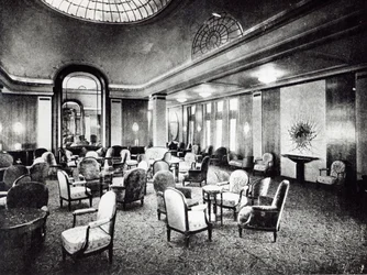 Den stora salongen i Ocean Liner Paris, juli 1921